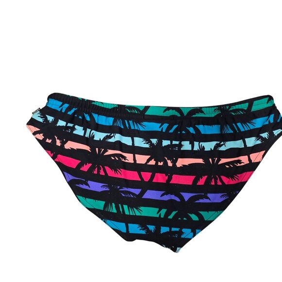 Timoteo mens rainbow Multicolor Striped Palm Bikini Bottom speedo Size M - Picture 2 of 4